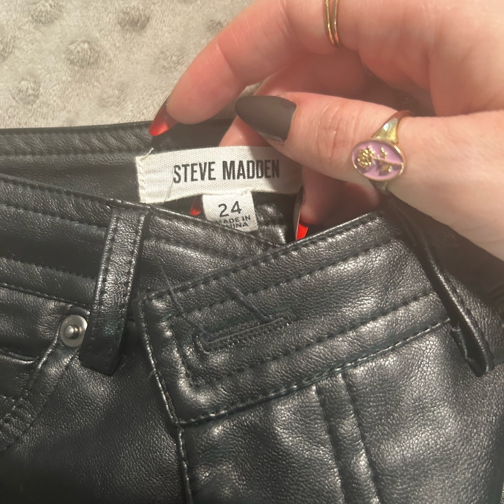 Steve Madden Black Leather Pants - Size 24